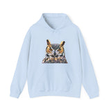 Great Horned Owl 'Hooty' Unisex 50-50 Hoodie