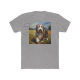 Bearded Collie Men's Fitted Cotton Crew Tee