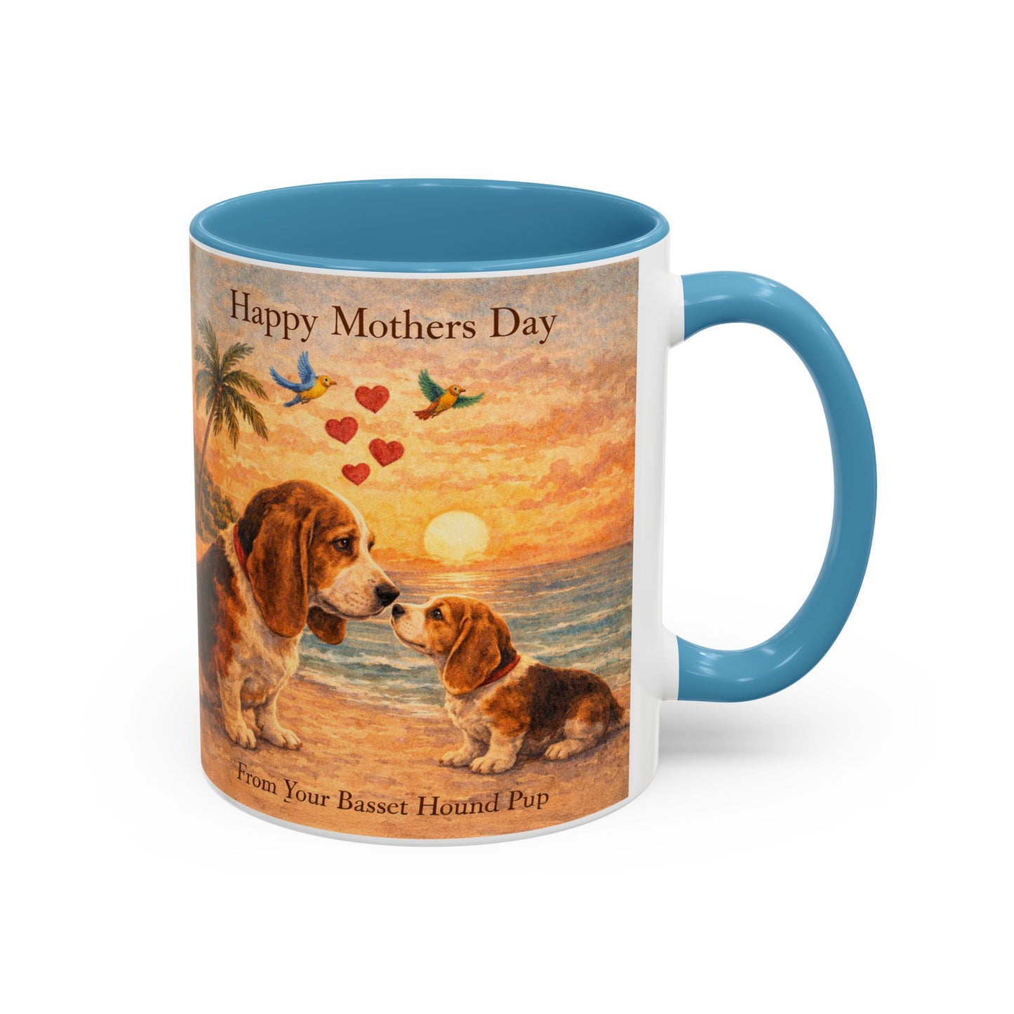 Basset Hounds - Mother's Day Accent Coffee Mug (11, 15oz)