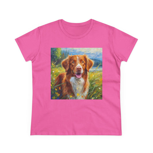 Nova Scotia Duck Tolling Retriever 'DIxie' Women's Midweight Cotton Tee