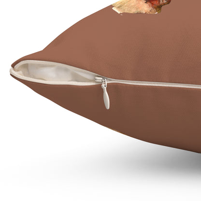 Pig 'Petunia'  Spun Polyester Throw Pillow