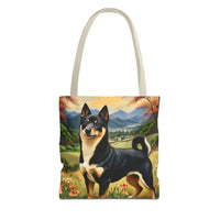 Black & Tan Shiba Inu  -  Polyester Tote Bag (AOP)