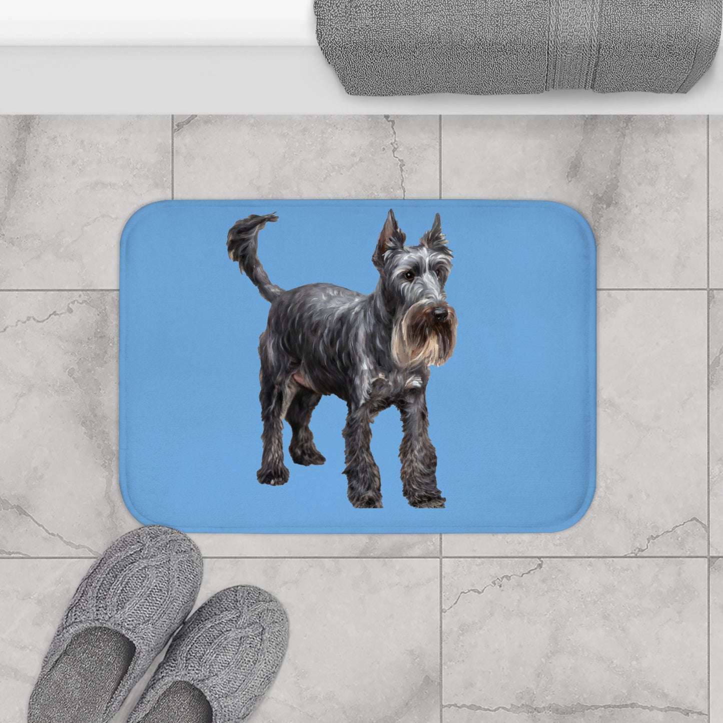 Charming Cesky Terrier Bathroom Rug Mat