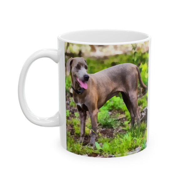Blue Lacy 'Tex' Ceramic Mug - Sips of Texas Charm