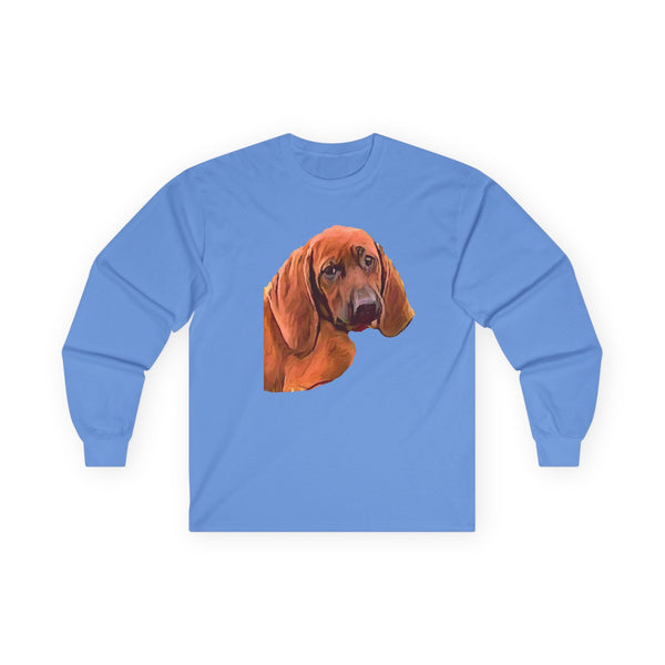 Redbone Coonhound Unisex Cotton Long Sleeve Tee