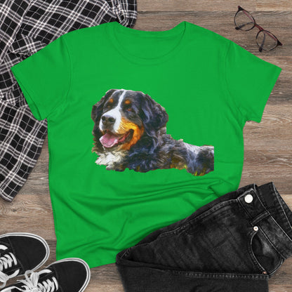 Bernese Mountain Dog Women's Midweight Cotton Tee