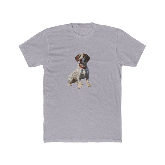 Braque du Bourbonnais - Men's Fitted Cotton Crew Tee
