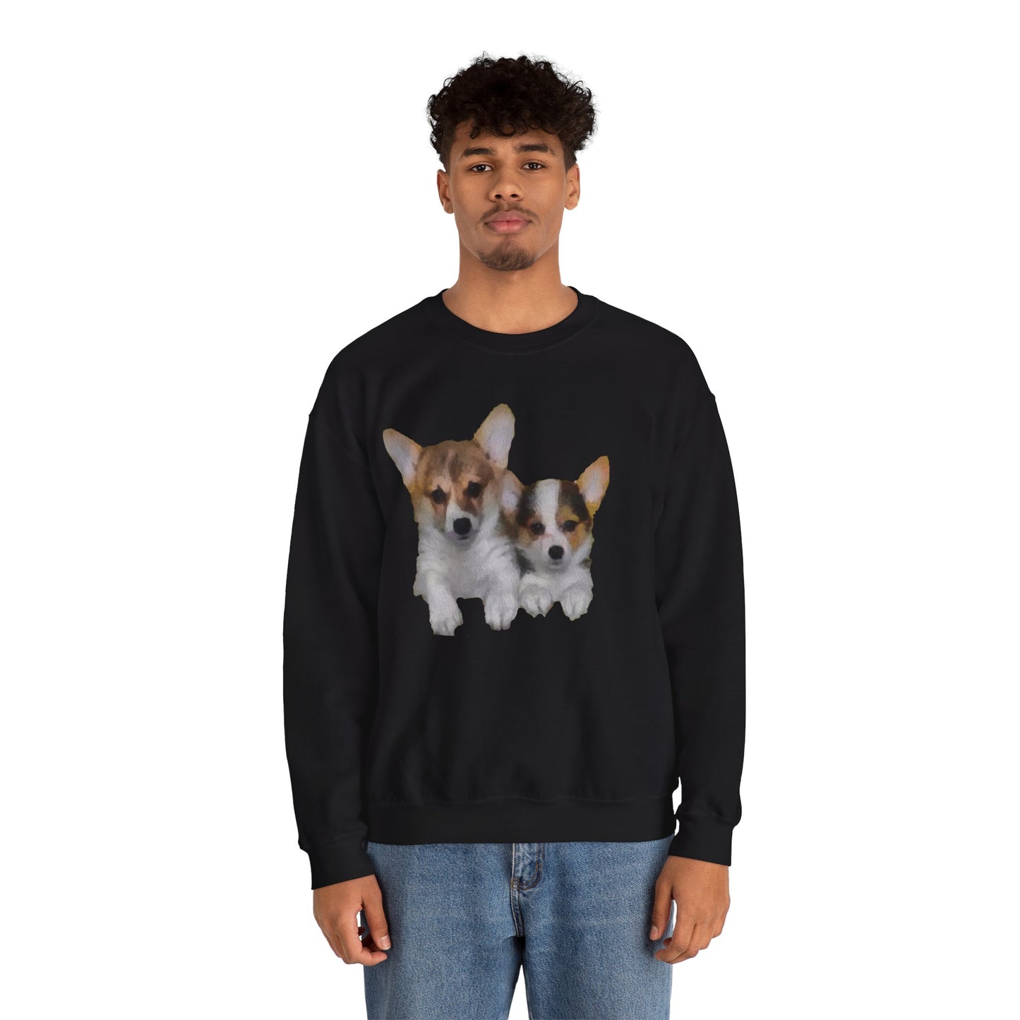 Welsh Corgi 'Cousins' Unisex 50/50 Crewneck Sweatshirt by DoggyLips™