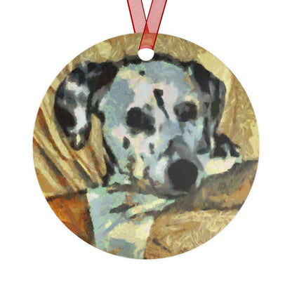 Dalmatian 'Time for Breakfast'  Metal Ornaments