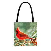 Winter Cardinal Tote Bag