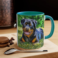 Rottweiler 'Lina' Accent Coffee Mug, 11oz