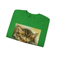 Sleepy Brucie the Cat - Unisex 50/50 Crewneck Sweatshirt