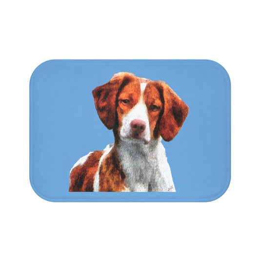 Elegant Brittany Spaniel 'Gunner' Bathroom Rug Mat