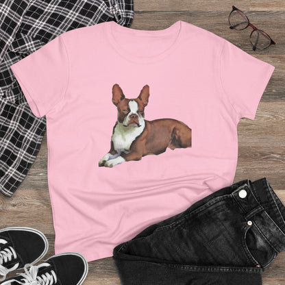 Boston Terrer 'Seely' Women's Midweight Cotton Tee