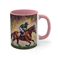 Race Horse and Jockey - Derby Day - 11oz Accent Mug