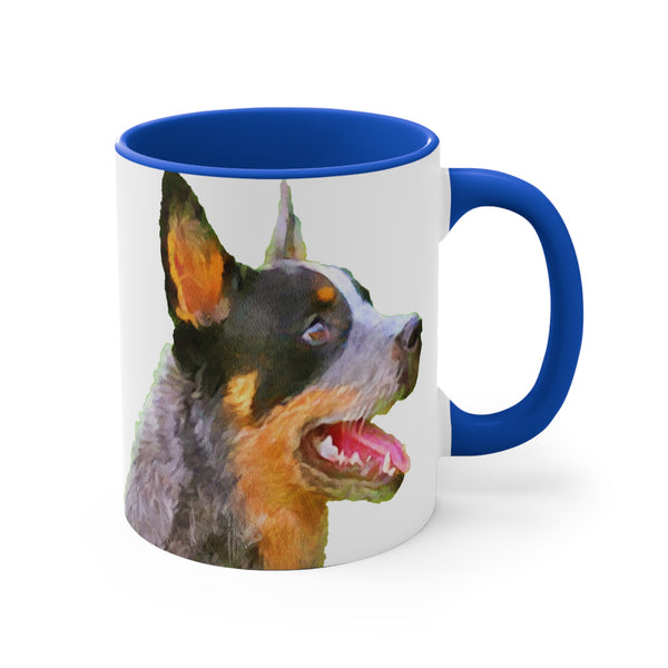 Blue Heeler - Australian Cattle Dog 'Percy' Accent Coffee Mug, 11oz