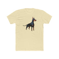 Doberman Pinscher Men's Fitted Cotton Crew Tee