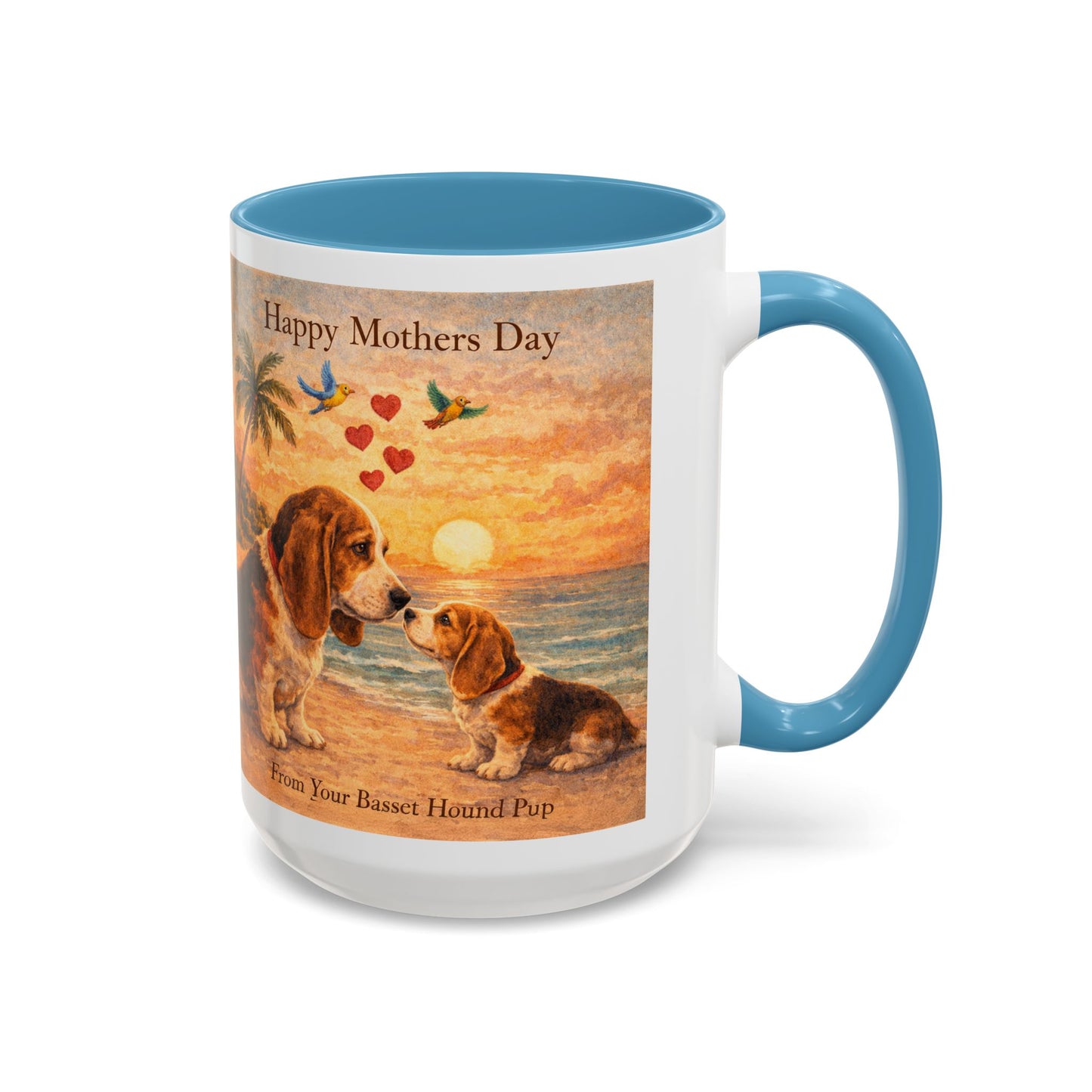 Basset Hounds - Mother's Day Accent Coffee Mug (11, 15oz)