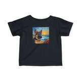 German Shepherd Puppy #2 - Infant Fine Jersey Tee