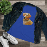 Golden Retriever Puppy Women's Relaxed Fit Cotton Tee