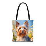 Silky Terrier Polyester Tote Bag (AOP)