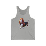 Basset Hound  --  Unisex Jersey Tank Top