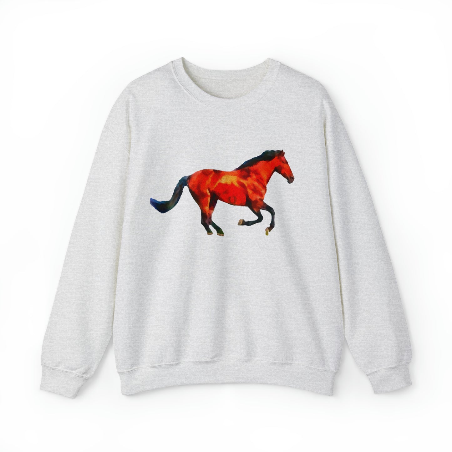 Horses 'Old Red' Unisex 50/50 Crewneck Sweatshirt
