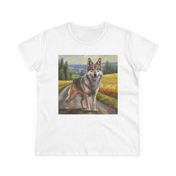 Czechoslovakian Vlcak 'Wolfdog' Women's Midweight Cotton Tee