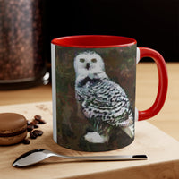 Snowy White Owl Accent Coffee Mug, 11oz