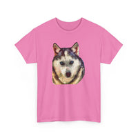 Siberian Husky 'Sacha' Unisex Heavy Cotton Tee