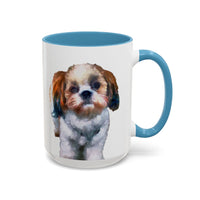 Shih-tzu Accent Ceramic Coffee Mug, 2 sizes