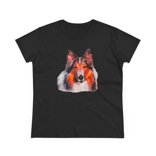 Collie - Rough Coated - Women's Midweight Cotton Tee