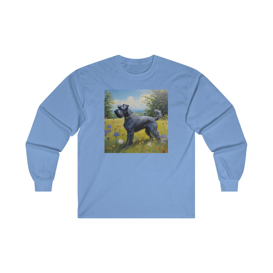 Charming Kerry Blue Terrier Classic Cotton Long Sleeve Tee