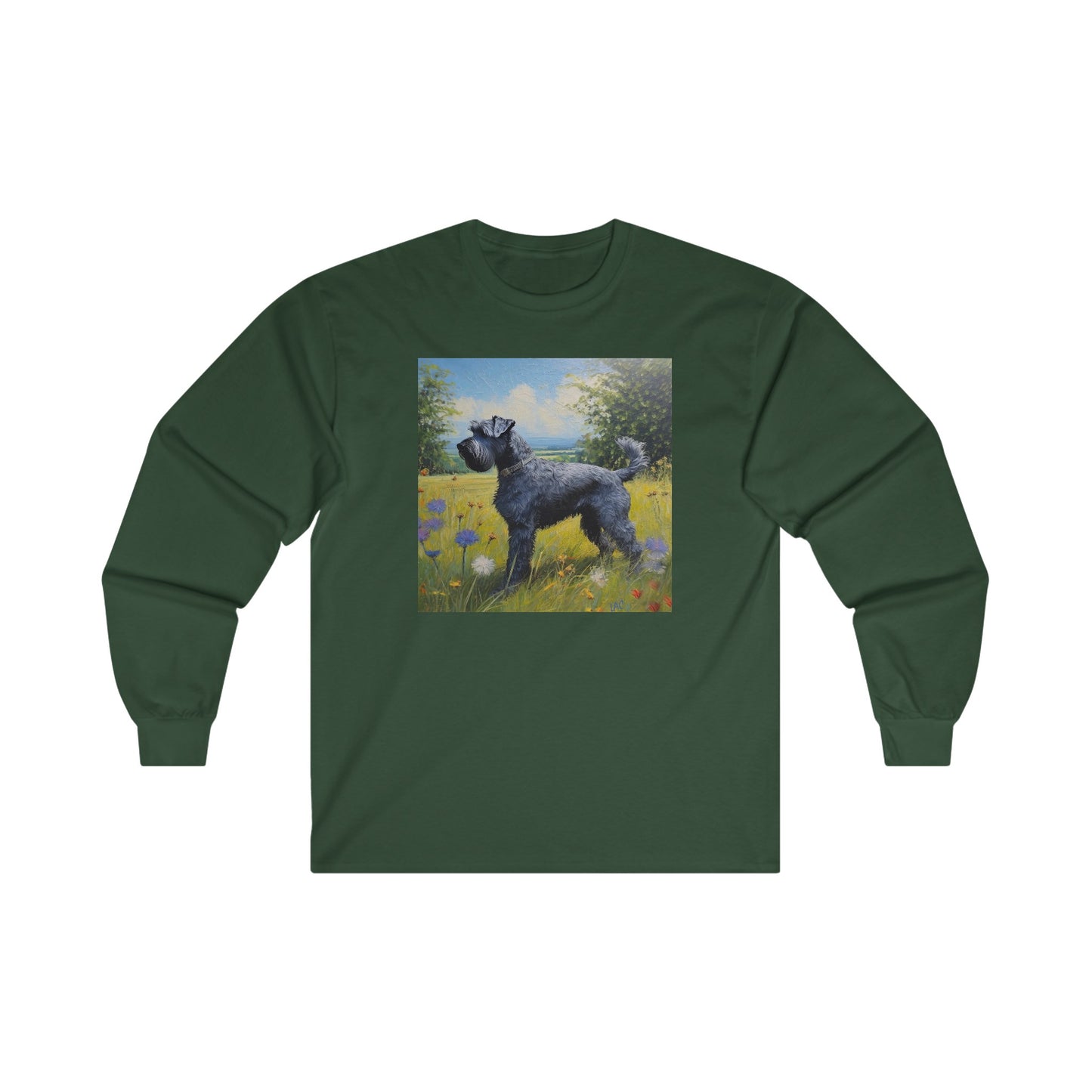Charming Kerry Blue Terrier Classic Cotton Long Sleeve Tee