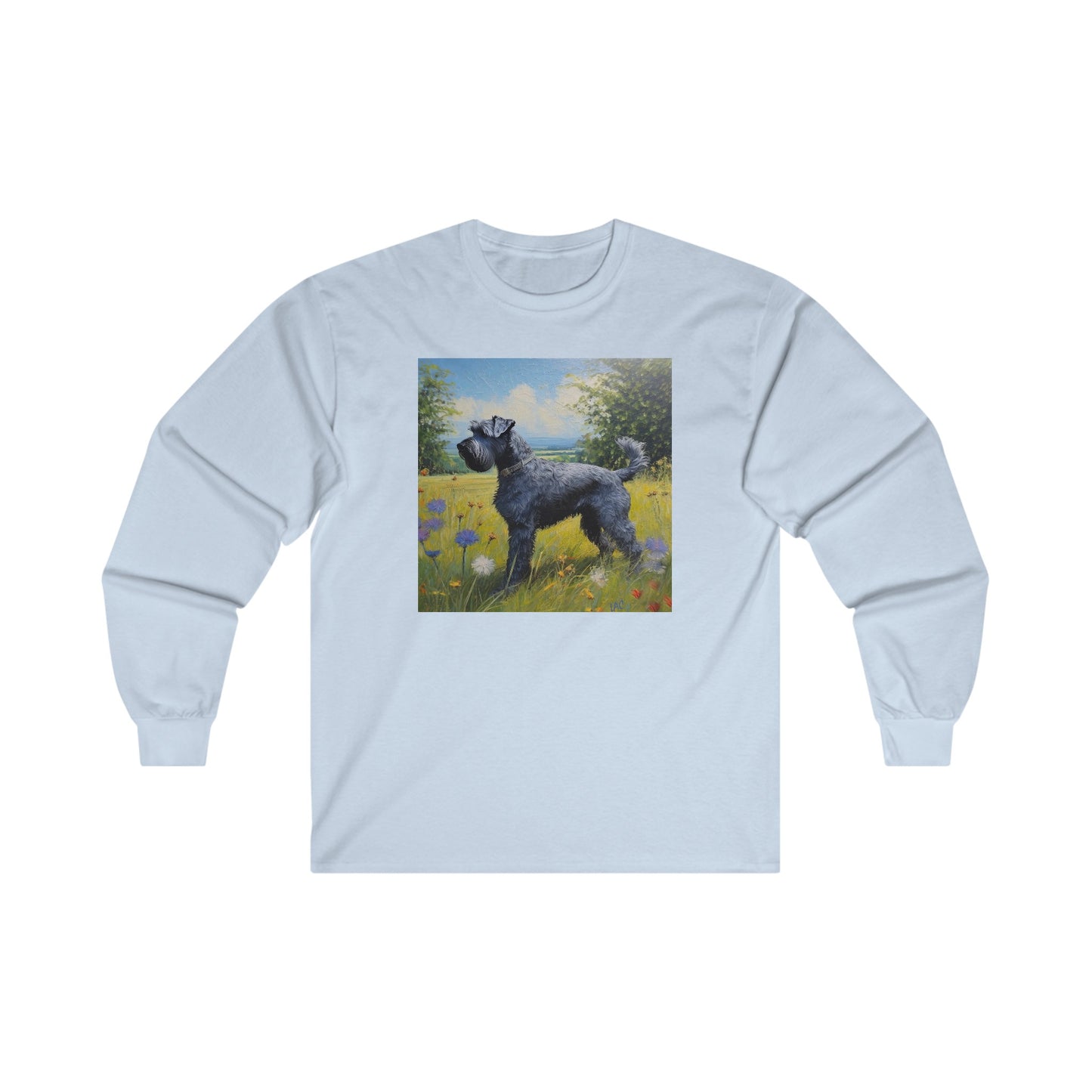 Charming Kerry Blue Terrier Classic Cotton Long Sleeve Tee