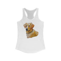 Golden Retriever Puppy Women's Slim Fit Racerback Tank