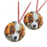 Cavalier King Charles Spaniel Puppy Metal Ornaments