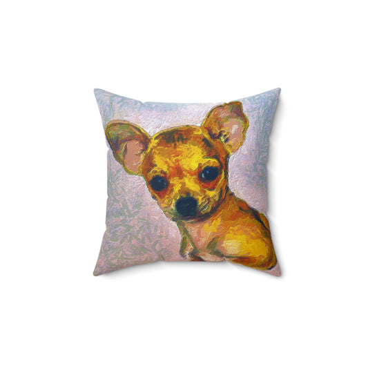 Chihuahua 'Belle' Spun Polyester Throw Pillow