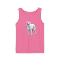 Hungarian Kuvasz Unisex Relaxed Fit Garment-Dyed Tank Top