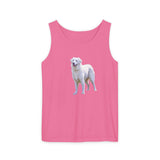 Hungarian Kuvasz Unisex Relaxed Fit Garment-Dyed Tank Top