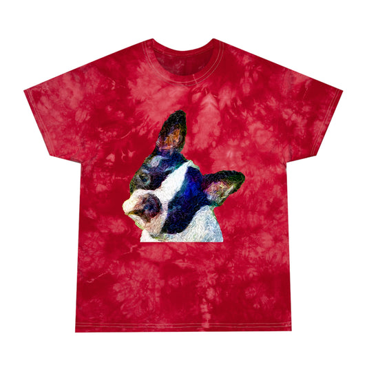 Boston Terrier 'Skipper' Crystal Tie-Dye Unisex Cotton Tee