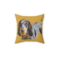 Bluetick Coonhound -  -  Spun Polyester Throw Pillow