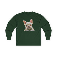 French Bulldog '#2' Unisex Cotton Long Sleeve Tee