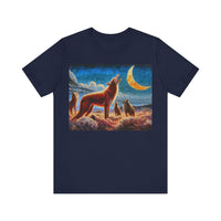 Coyotes in Moonlight Unisex Jersey Short Sleeve Tee