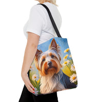 Silky Terrier Polyester Tote Bag (AOP)