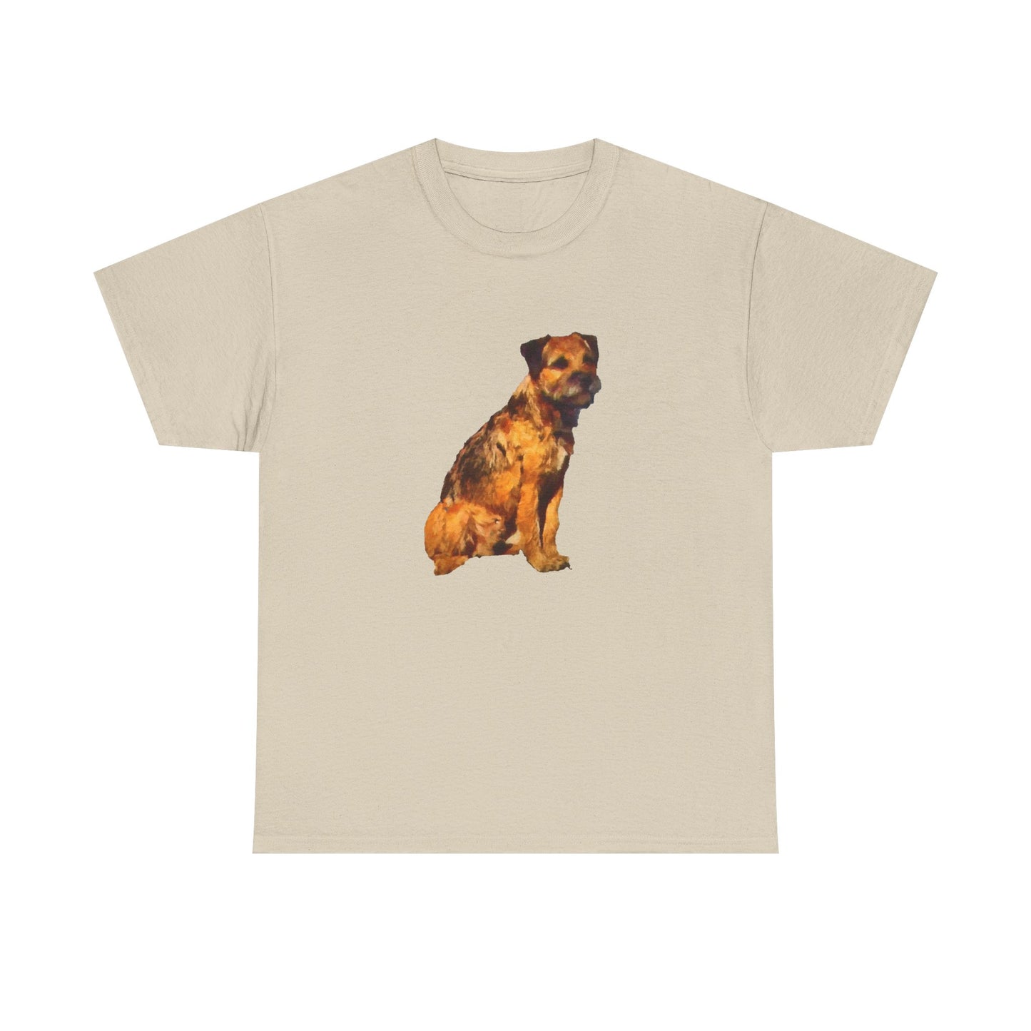 Border Terrier 'Andrew' Unisex Heavy Cotton Tee
