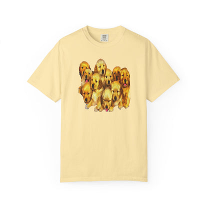 Golden Retriever Puppies Unisex-Adult Relaxed Fit Cotton T-shirt