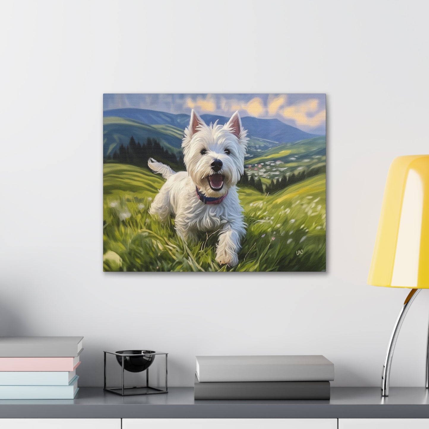 Westie Canvas Gallery Wrap - 20 x 16 inches