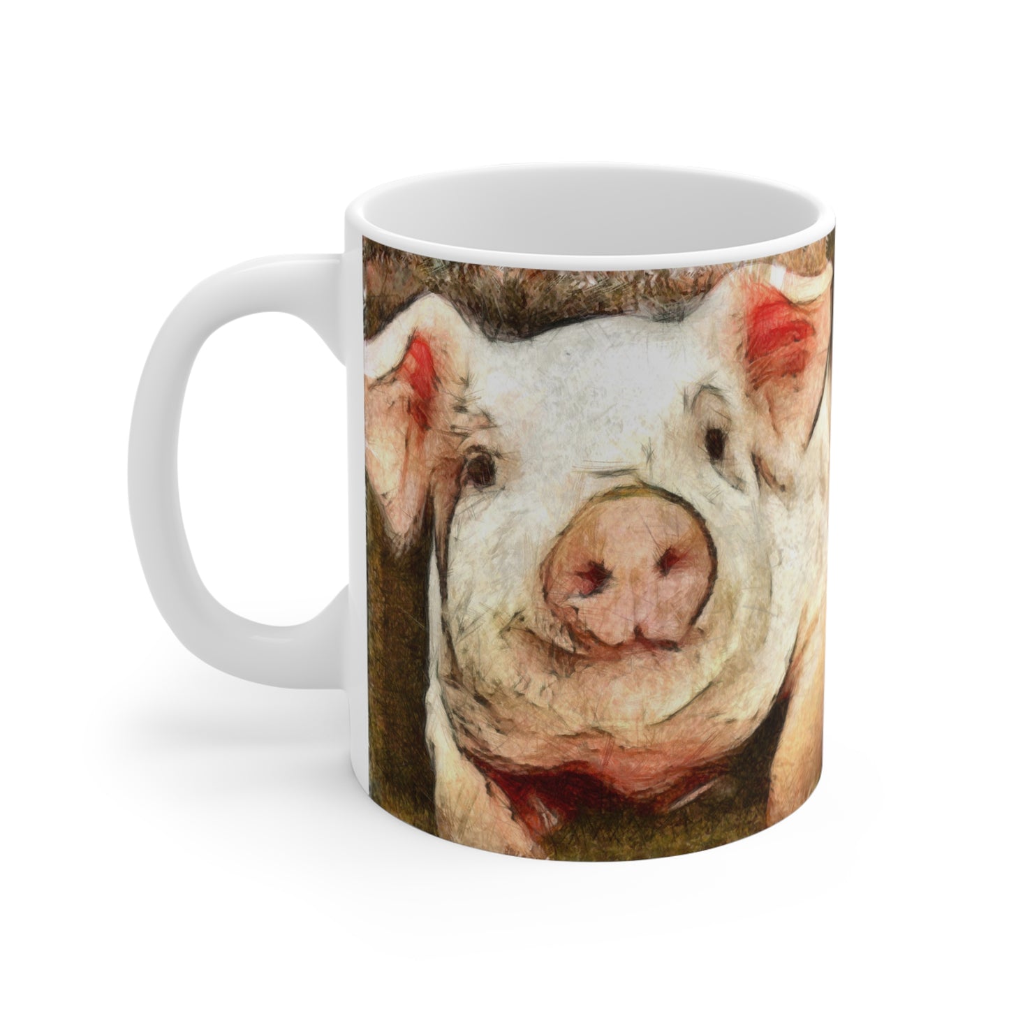 Pig 'Petunia'  -  Ceramic Mug 11oz