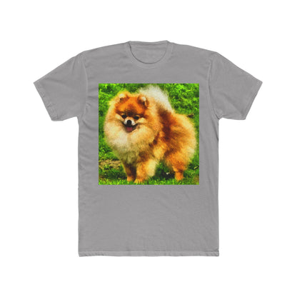Pomeranian 'Pom Pom' Men's FIted Cotton Crew Tee